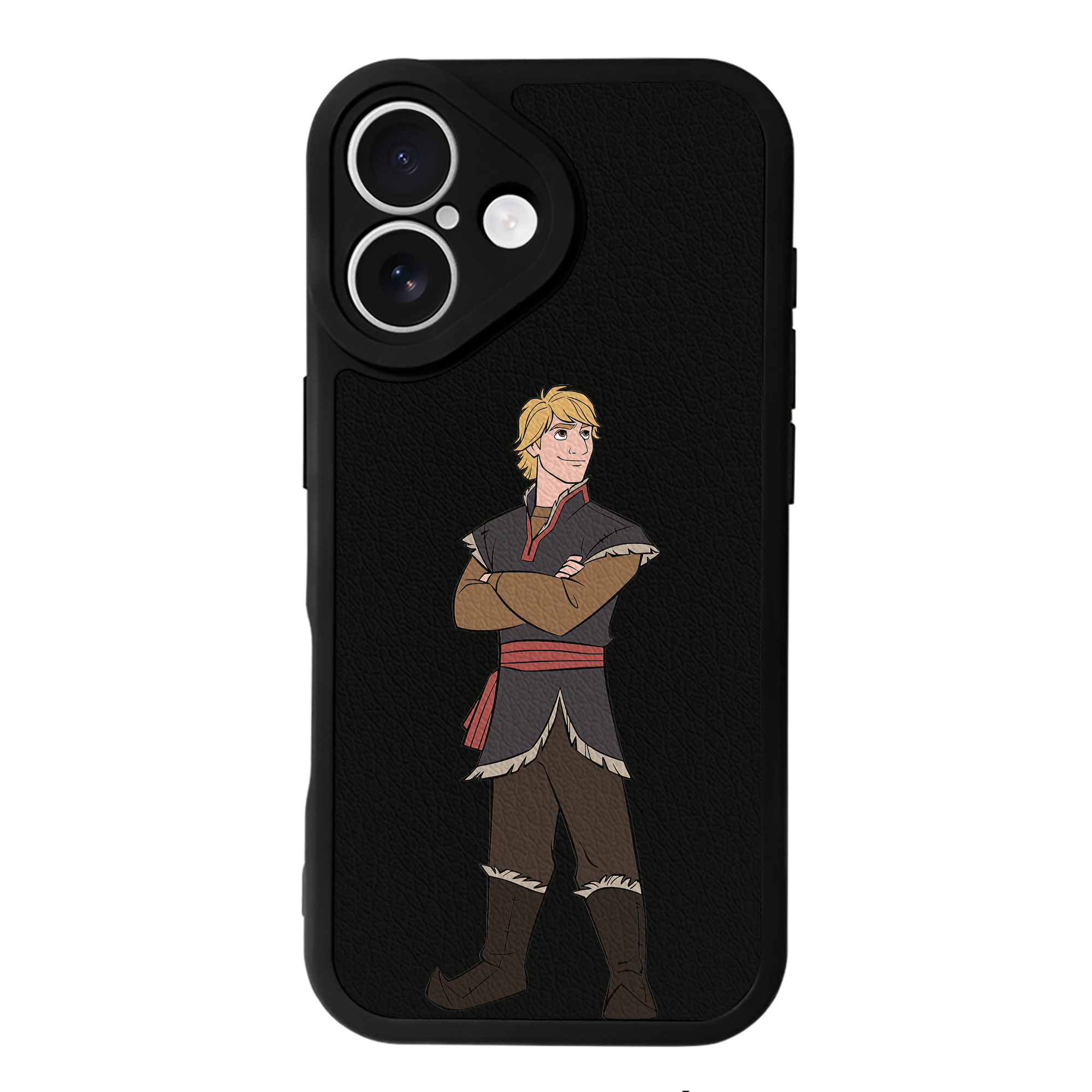 （画像用） アナと雪の女王 アンナ エルサ Frozen Anna Elsa 【iPhone 16シリーズ対応】シリコンスマホケース（レザー調） 材質：シリコン